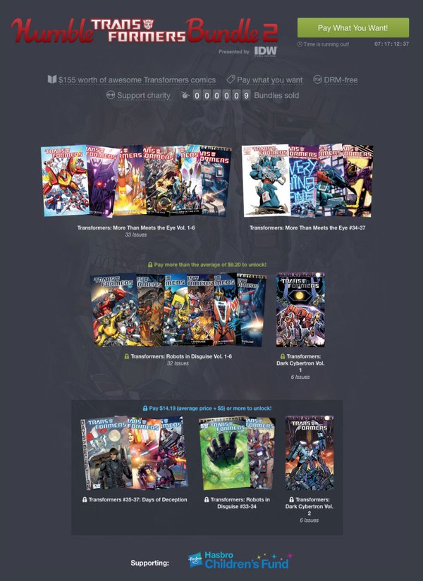 Pay What You Want For Transformer Comics From Humble Bundle To Continue (1 of 1)